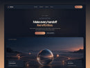 A dark Avenor workflow landing page with warm copper orbit artwork and a centered headline.
