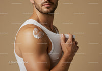 Man Applying Sunscreen Lotion for Skin Protection and Skincare Routine