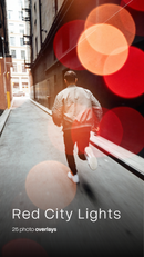 Red City Lights Photo Overlays preview