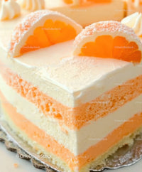 Elegant Layered Orange and Cream Cake with Fresh Orange Slices