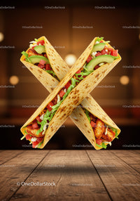 Two Grilled Chicken Wraps with Fresh Avocado and Lettuce