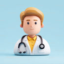 Friendly Doctor Figurine with Stethoscope for Healthcare Professionals
