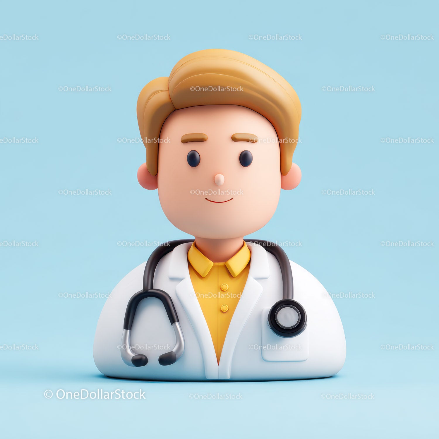 Friendly Doctor Figurine with Stethoscope for Healthcare Professionals