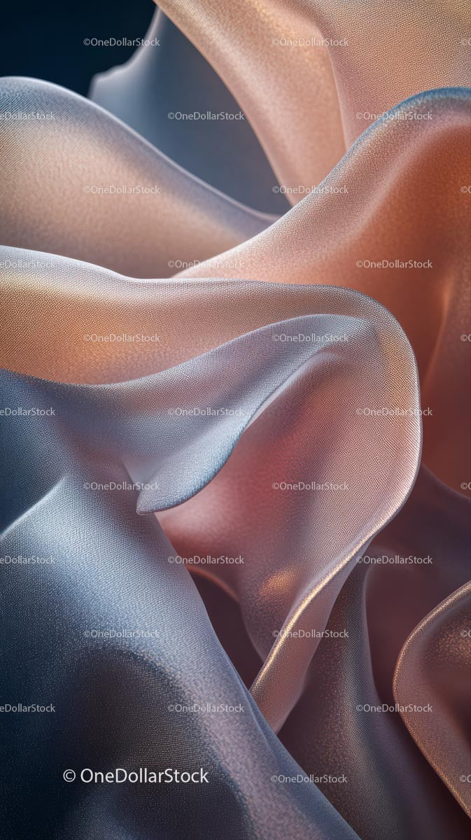 Elegant Satin Fabric with Soft Pastel Colors and Flowing Texture