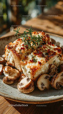 Sautéed Mushrooms with Garlic and Herbs Plate for Gourmet Cuisine