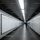 Underground Subway Tunnel in Modern City Transit Station