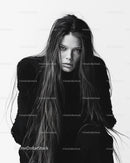 Intense Black and White Portrait of a Confident Woman