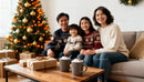 Happy Family Enjoying Cozy Christmas Morning Together