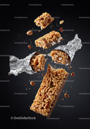 Crunchy Nut and Seed Snack Bars with Silver Wrapping