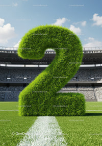 Green Grass Number Two on Football Field