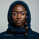 Portrait of a Beautiful Model with Artistic Makeup and Fashion