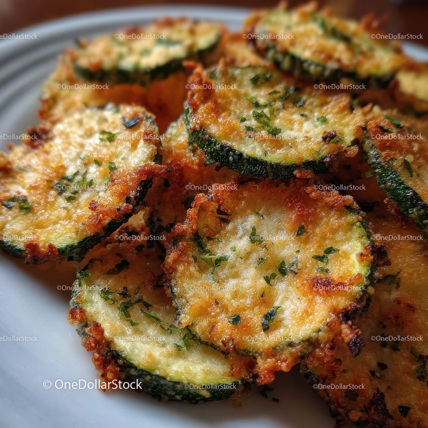 Crispy Fried Zucchini Slices with Herbs Perfect for Snack or Appetizer