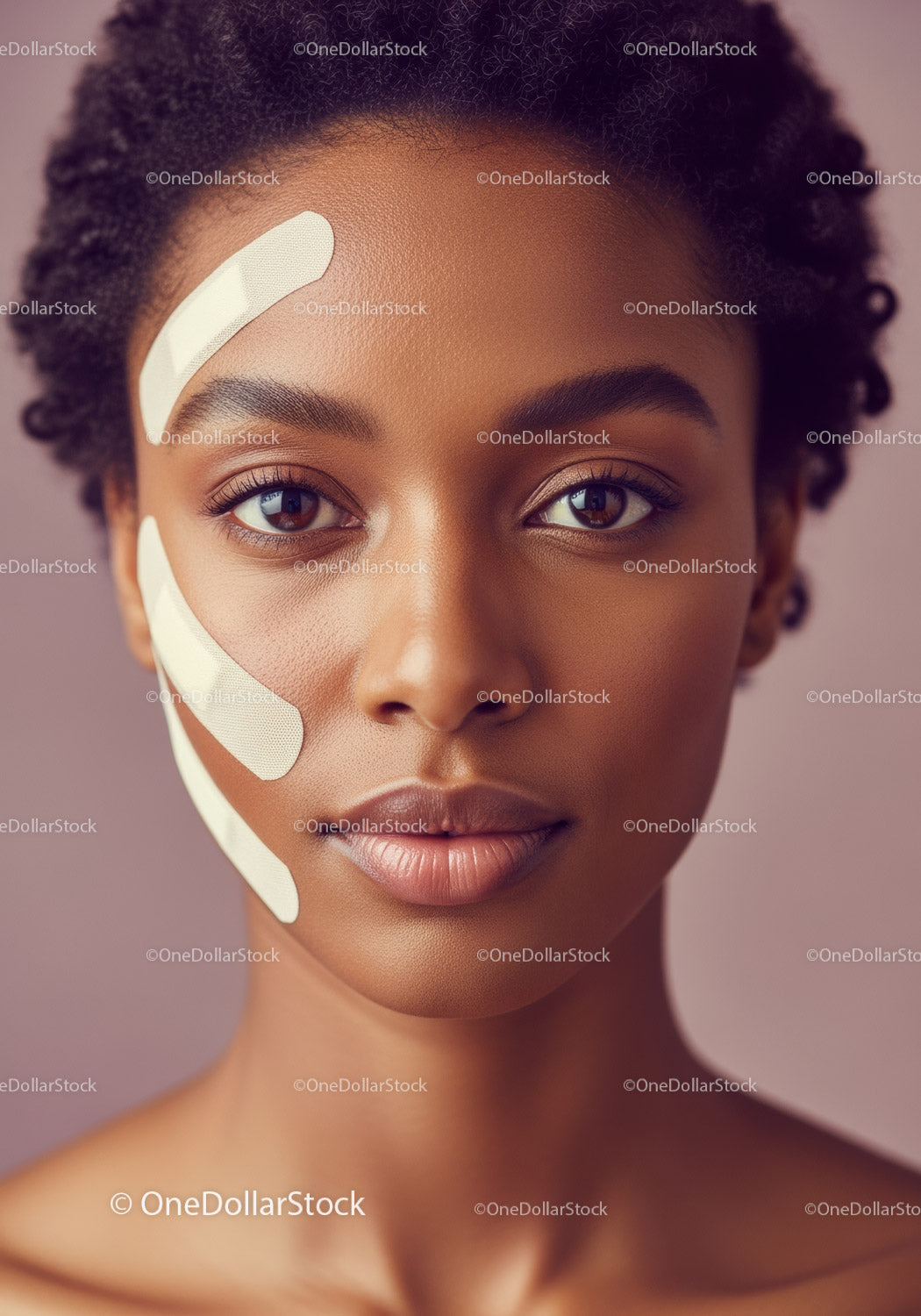 Portret z bliska Afroamerykanki z naturalnie kręconymi włosami