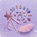 Sparkling fairy wand and pastel hair accessories set