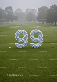 Golf Course Hole Number Ninety Nine Display