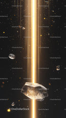 Luminescent Cosmic Explosion with Glowing Space Dust and Asteroids