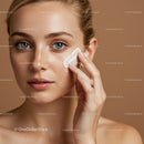 Portrait of a Young Woman Applying Moisturizer for Healthy Skin