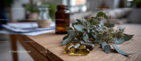 Herbal and Natural Supplements with Eucalyptus Leaves and Capsules