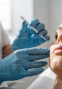 Medical Professional Administering Vaccine Shot to Patient in Clinic