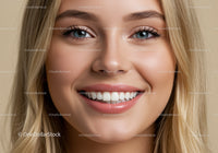 Close-up of smiling young woman with clear skin