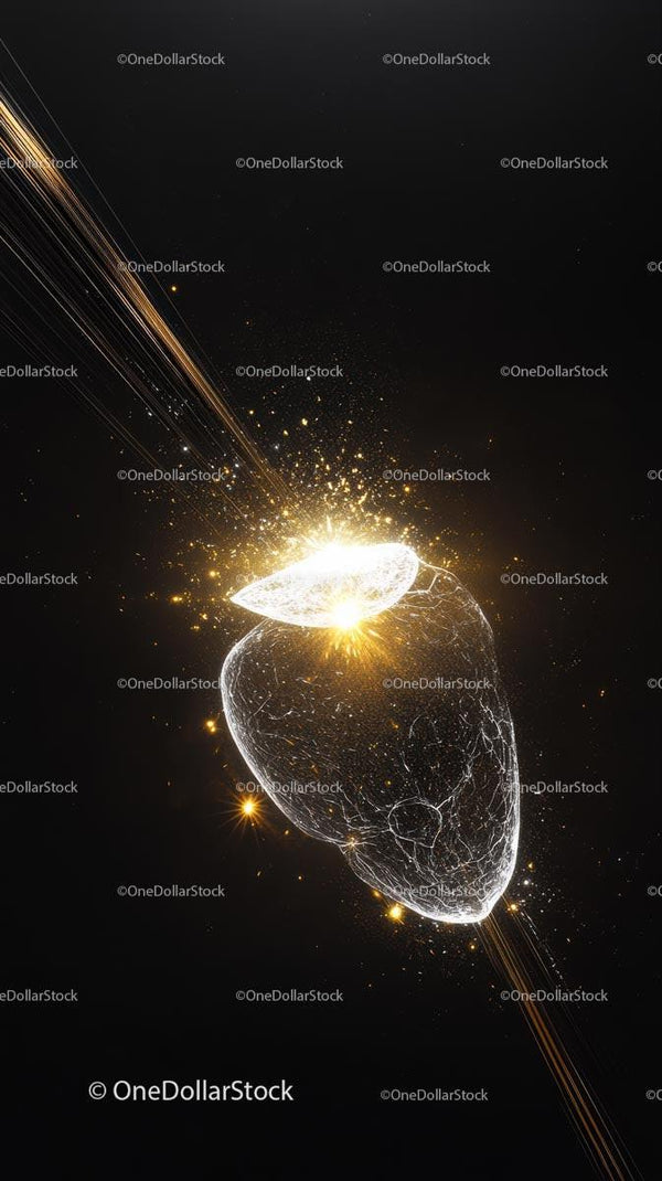Bright Cosmic Explosion with Asteroid in Deep Space