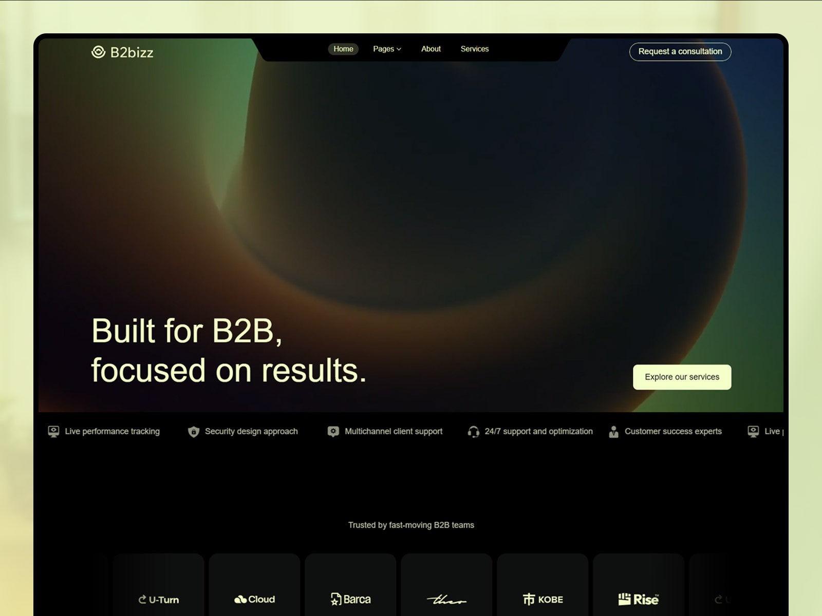 B2bizz — B2B consulting & IT service firms Framer Template