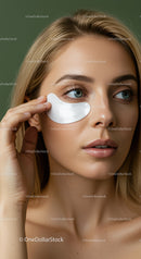 Close-up of a Woman Applying Facial Mask for Skincare Beauty