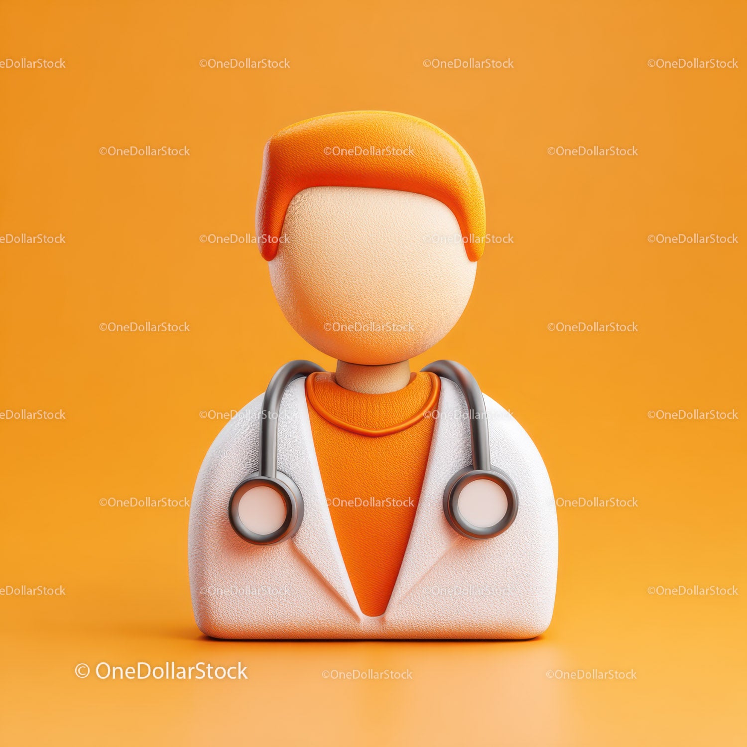 Friendly Doctor Figurine with Stethoscope for Healthcare Professionals