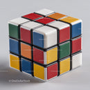 Colorful Rubik's Cube with Vibrant Red, Blue, Green, Yellow, and White Colors