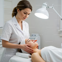 Professional Facial Treatment with Skincare Specialist in Relaxing Spa