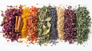 Colorful Herbs and Dried Flowers Collection with Cinnamon Sticks