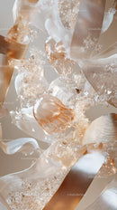 Elegant Gold and Silver Ribbon and Confetti Celebration Decor