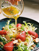 Fresh Strawberry Salad with Honey Mustard Dressing Pour