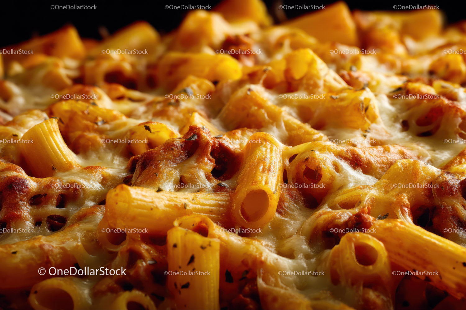 Baked Penne Pasta with Melty Cheese and Crispy Edges