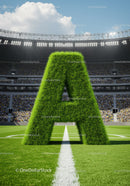 Green Grass Letter A Standing on Soccer Field