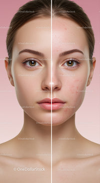 Clear Skin Transformation of Young Woman with Acne Prone Skin