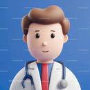 Friendly Doctor Figurine with Stethoscope for Healthcare Professionals