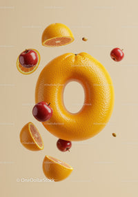 Creative Floating Citrus Ring with Apples and Seeds