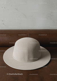 Beige Wide Brim Hat for Stylish Summer Fashion and Sun Protection