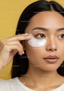 Young Woman Applying Eye Patch for Skincare Routine