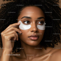 Girl Applying Eye Patches for Skin Care Relaxation