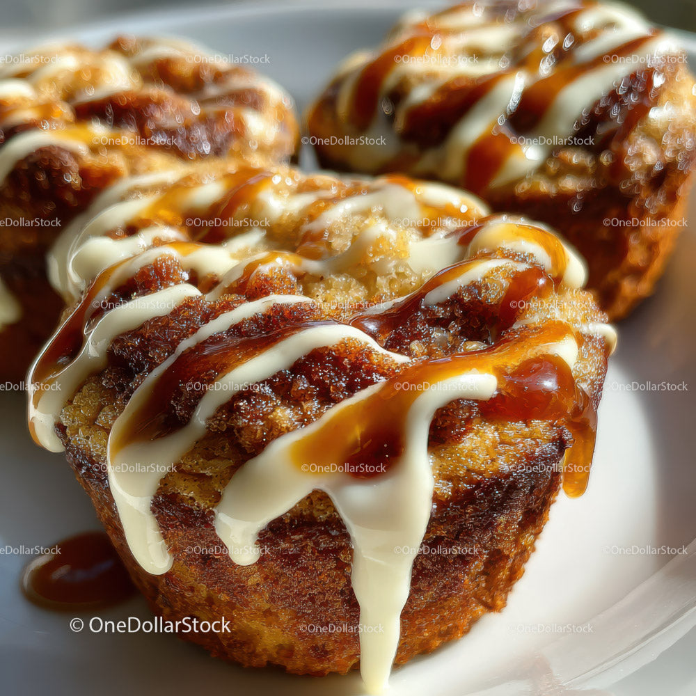 Crispy Fried Chicken Bites with Caramel and Mayonnaise Drizzle