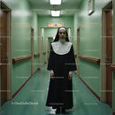 Confident Nurse in Hospital Corridor With Serious Expression
