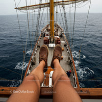 Relaxing on a Tall Ship with Stunning Ocean Views