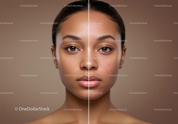 Young Woman with Flawless Skin and Natural Beauty Portrait