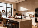Modern Kitchen Decorated with Cozy Christmas Touches