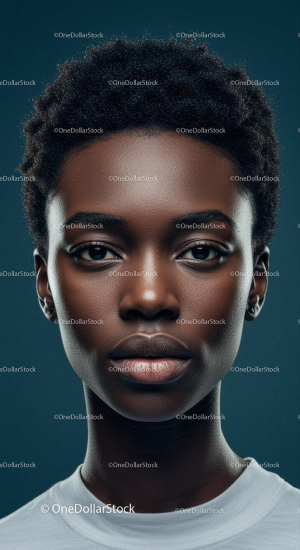 Elegancki Portret Pewnej Siebie Czarnej Kobiety z Naturalnym Stylem