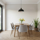 Modern Dining Room with Wooden Table and Elegant Chairs