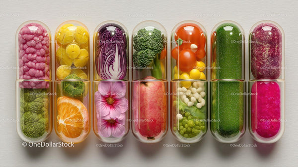Colorful Capsule Pills in Blister Pack with Vibrant Variety
