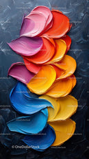 Colorful Abstract Brushstrokes with Vibrant Palette
